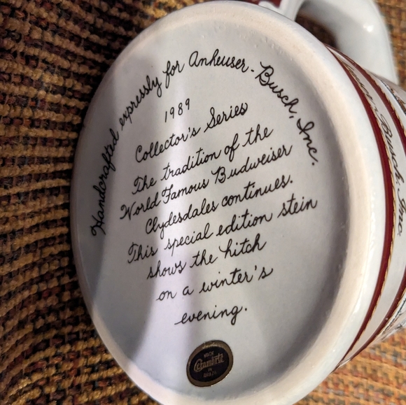 2 Budweiser Steins 1988 & 1989 Collectors Series - Picture 9 of 9